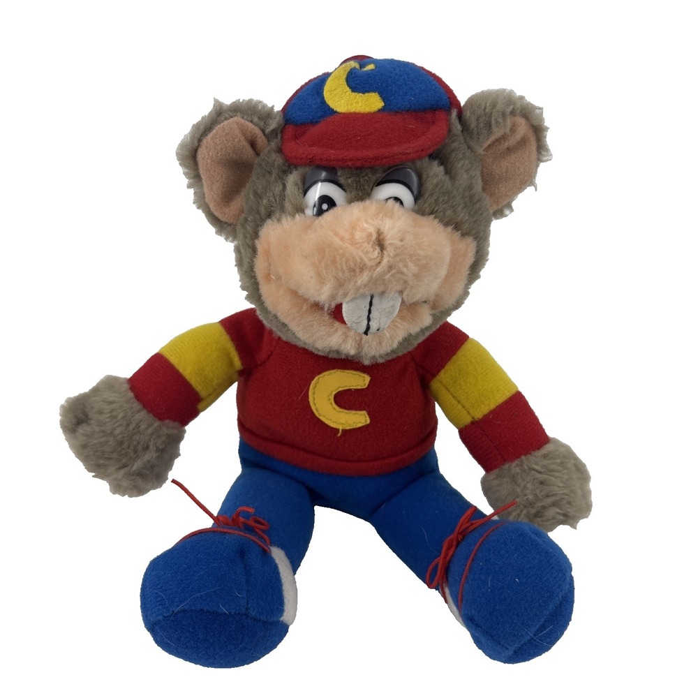 VTG 90s Chuck E Cheese Plush Kids Stuff Mouse Mascot  12" Rare Advertising FLAW